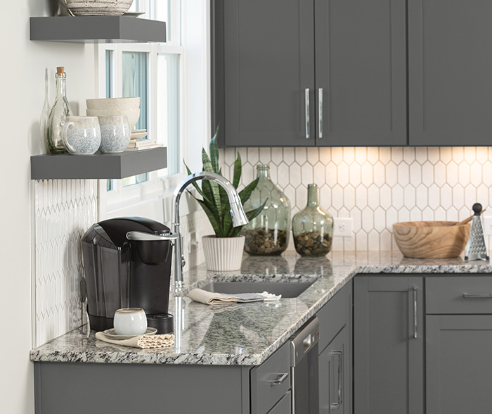 Transitional Shaker Gray Kitchen Cabinets